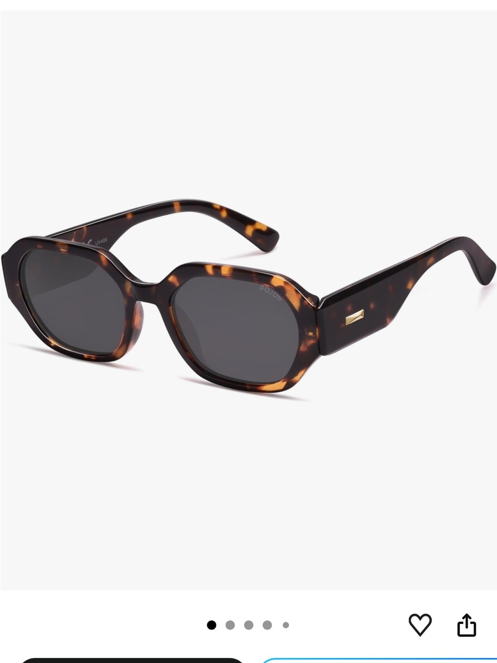 SOJOS Polarized Retro Rectangle Sunglasses
